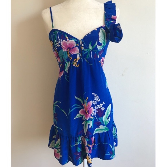 Yumi Kim Dresses & Skirts - Yumi Kim Floral Blue Dress Size Large